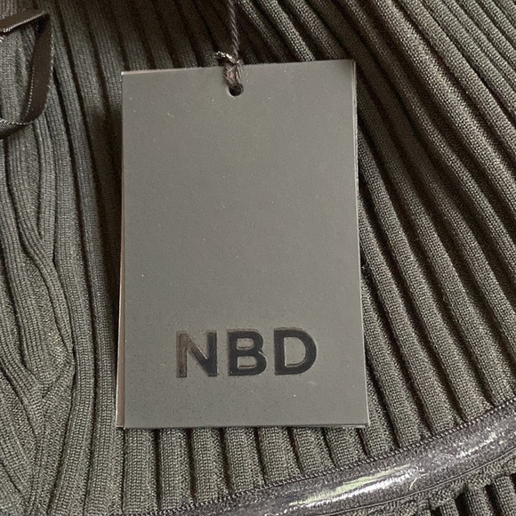 NBD Black Strapless Ribbed Dress Size M NWT - Picture 5 of 6